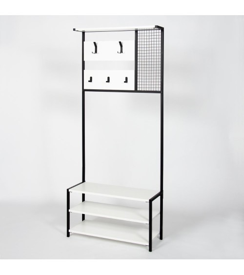 Scaffale ingresso Nomad colore bianco