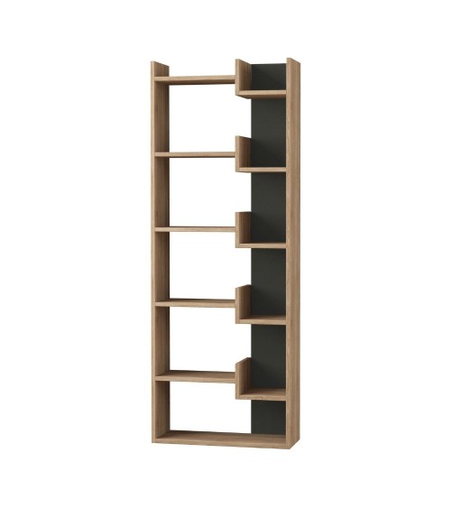 Libreria Oppa colore rovere e antracite