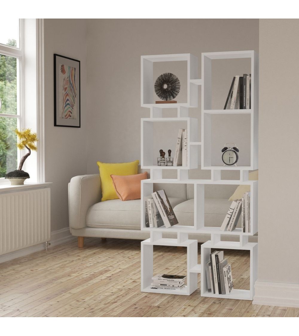 Libreria bifacciale Rail bianco 79x166,5