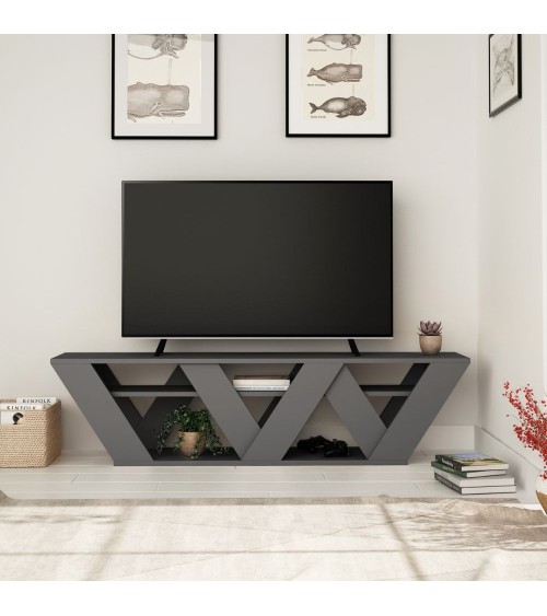 Porta tv Ralla colore antracite 158x30x40h