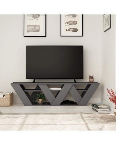Porta tv Ralla colore antracite 158x30x40h
