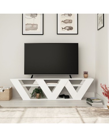 Porta tv Ralla colore bianco 158x30x40h