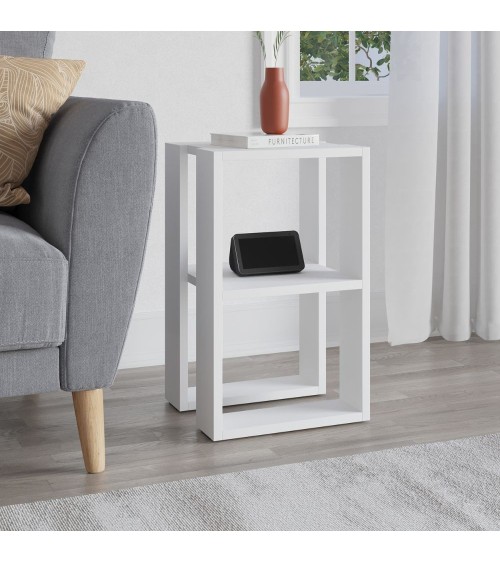 Tavolino comodino Lonie colore bianco