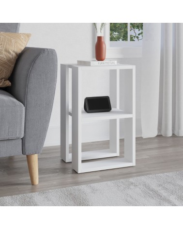 Tavolino comodino Lonie colore bianco