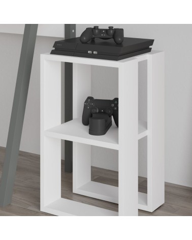 Tavolino comodino Lonie colore bianco
