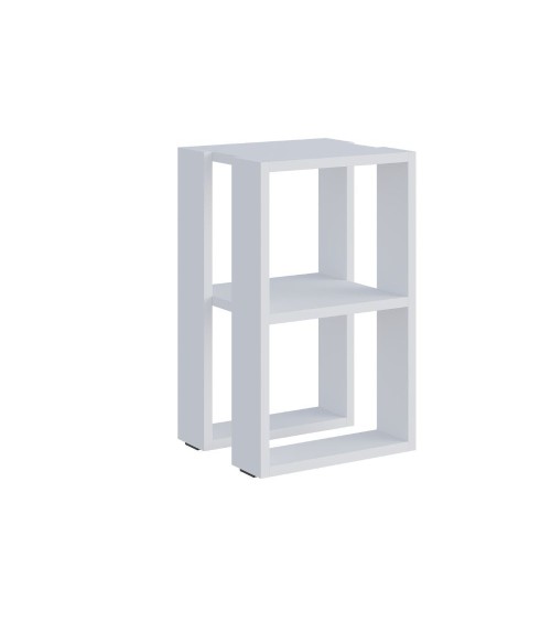 Tavolino comodino Lonie colore bianco