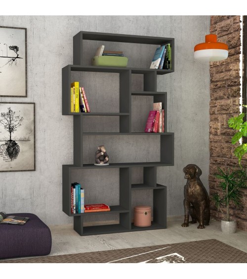 Libreria orizzontale Karmato bifacciale antracite