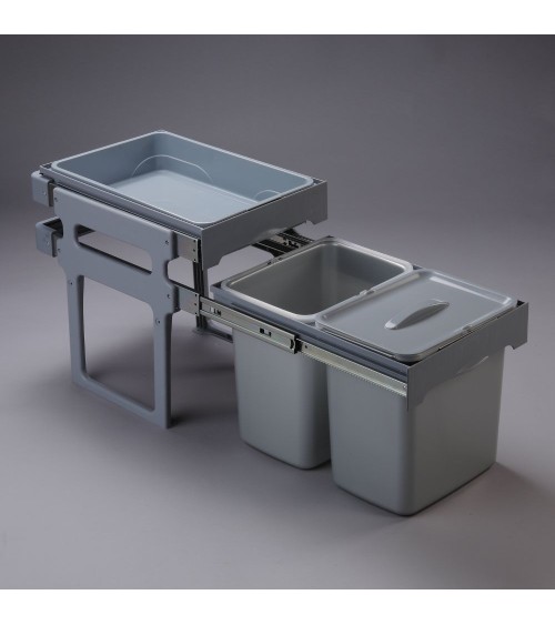 Pattumiera Tank 40 con vassoio estraibile in plastica 2x16 LT