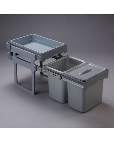 Pattumiera Tank 40 con vassoio estraibile in plastica 2x16 LT