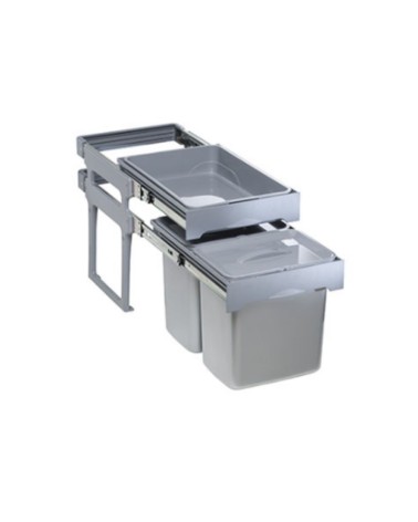 Pattumiera Tank 40 con vassoio estraibile in plastica 2x16 LT