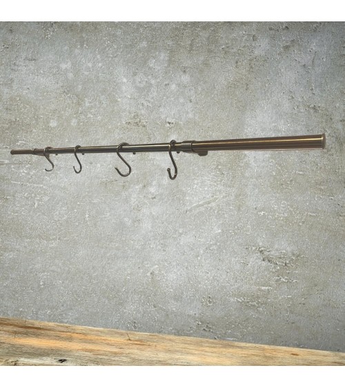 Asta appendi mestoli KITOTTONE90 4 ganci 90 cm ottone antico