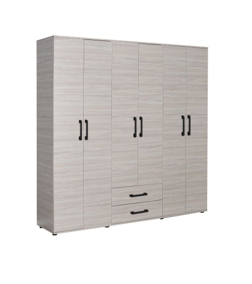 Armadio GRD4262023 rovere 6 ante e 2 cassetti