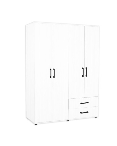 Armadio GRD4422023 bianco 4 ante e 2 cassetti