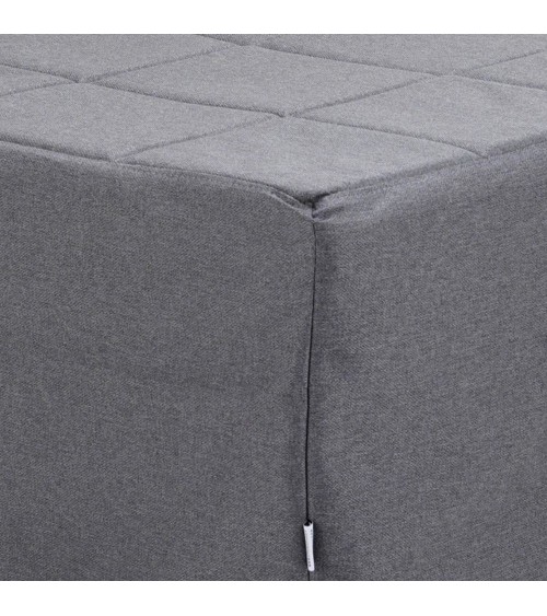 Pouf letto singolo pieghevole Vega tessuto colore grigio