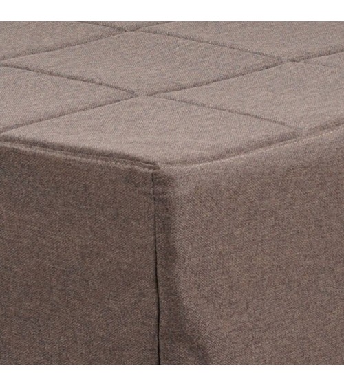 Pouf letto singolo pieghevole Vega tessuto colore tortora