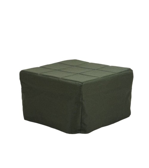 Pouf letto singolo pieghevole Vega tessuto colore verde scuro