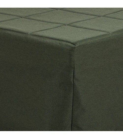 Pouf letto singolo pieghevole Vega tessuto colore verde scuro