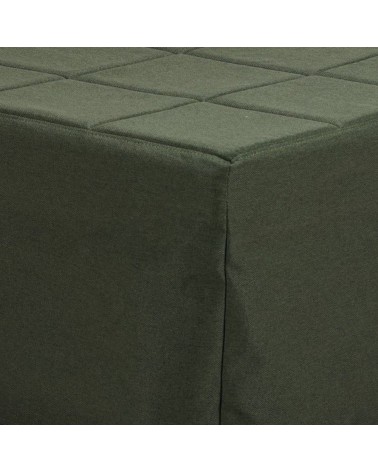 Pouf letto singolo pieghevole Vega tessuto colore verde scuro