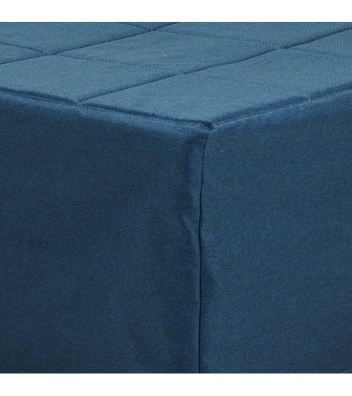 Pouf letto singolo pieghevole Vega tessuto colore blu