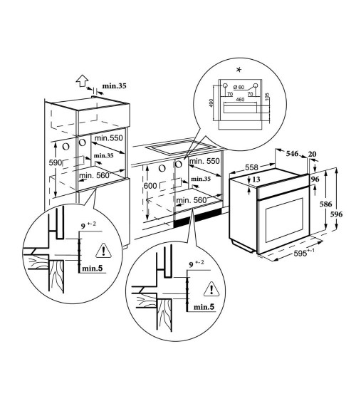 Forno a vapore multifunzione Master Kitchen MKO1309EDCSBK Classe A+