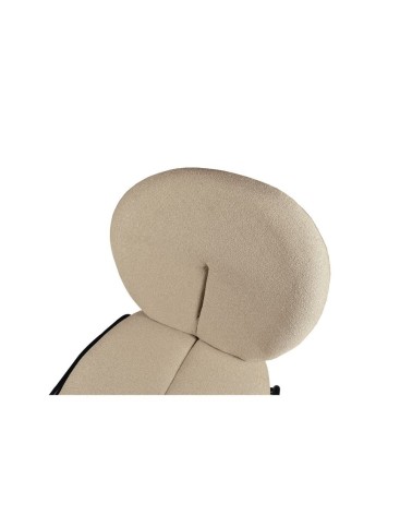 Sedia da pranzo Sirio tessuto teddy beige set 2 pezzi