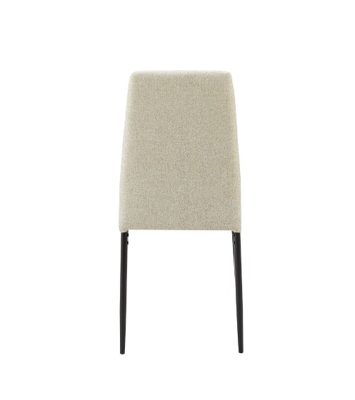 Sedia da pranzo Adara in tessuto beige set 4 pezzi