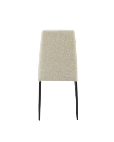 Sedia da pranzo Adara in tessuto beige set 4 pezzi