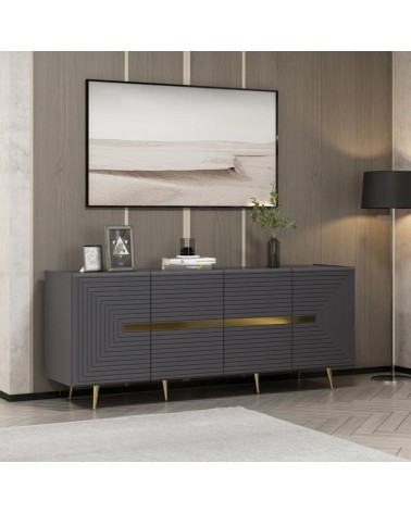 Madia Jose 4 ante antracite con particolari oro 180x47x75h
