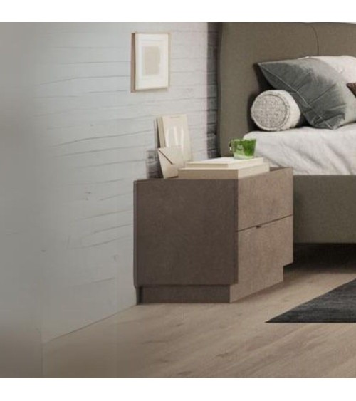 Comodino Mustella 2 cassetti colore bronzo