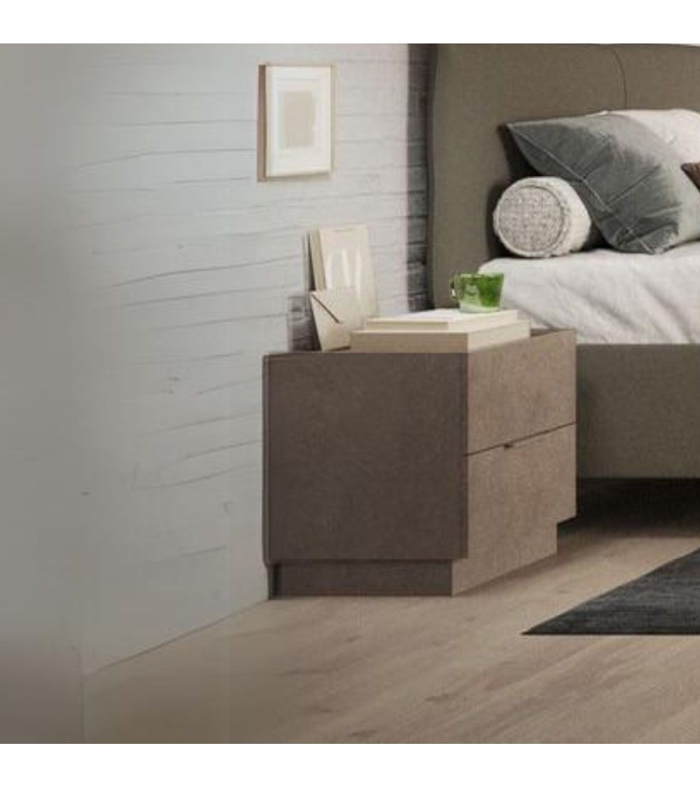 Comodino Mustella 2 cassetti colore bronzo