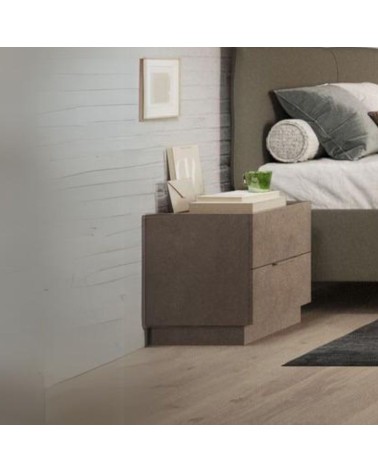 Comodino Mustella 2 cassetti colore bronzo