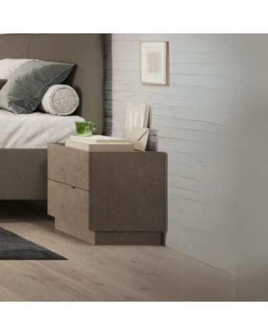 Comodino Mustella 2 cassetti colore bronzo