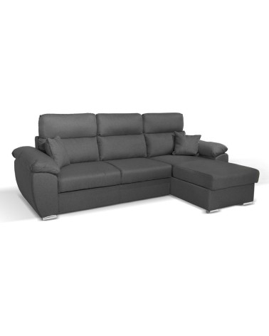 Divano Como II con penisola contenitore grigio Twist20