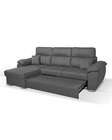 Divano Como II con penisola contenitore grigio Twist20