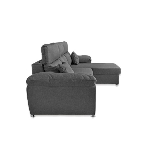 Divano Como II con penisola contenitore grigio Twist20