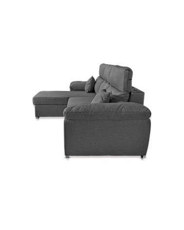 Divano Como II con penisola contenitore grigio Twist20