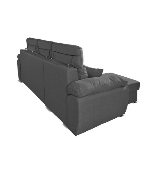 Divano Como II con penisola contenitore grigio Twist20
