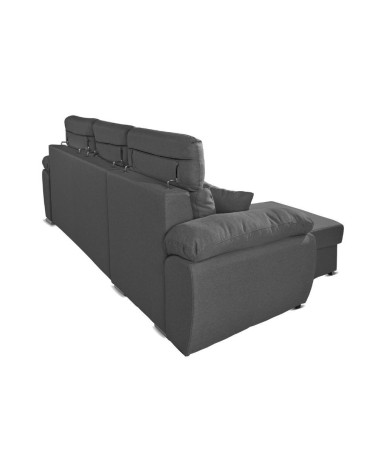 Divano Como II con penisola contenitore grigio Twist20