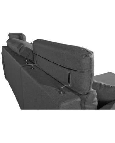 Divano Como II con penisola contenitore grigio Twist20