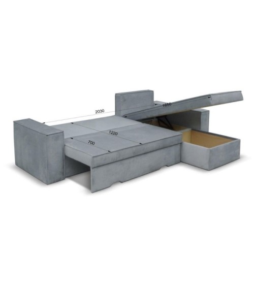 Divano angolare Olymp M Enjoy 23 grigio cenere