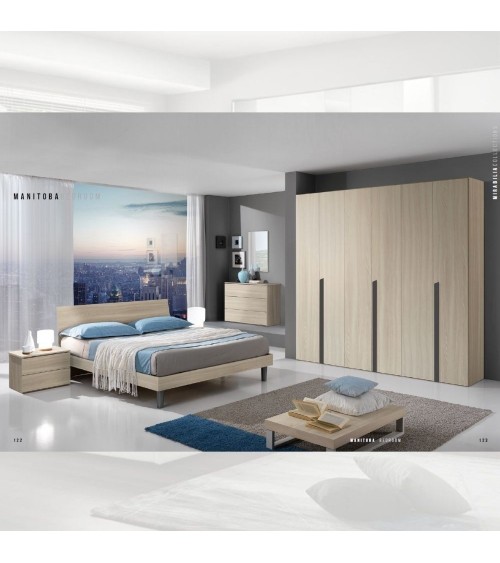 Comodino Manitoba 2 cassetti colore olmo