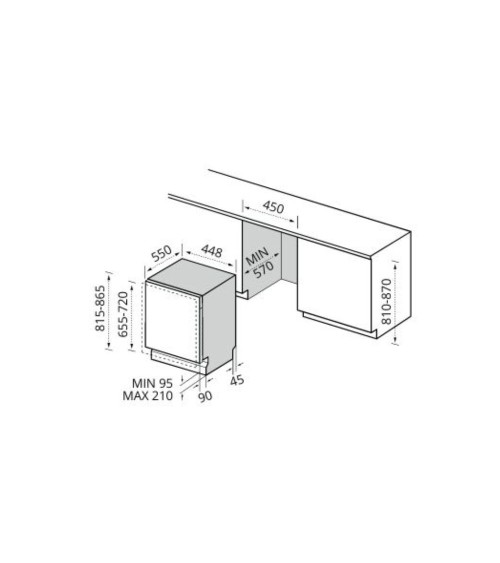 Lavastoviglie ad incasso MKDWFI450710EPE 7 programmi 10 coperti 45 cm Master Kitchen