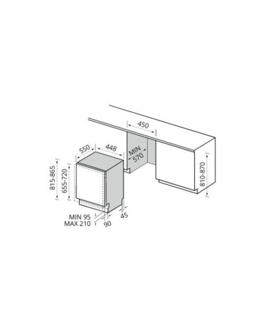 Lavastoviglie ad incasso MKDWFI450710EPE 7 programmi 10 coperti 45 cm Master Kitchen