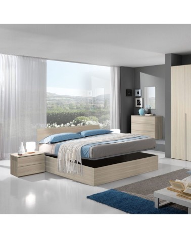 Letto matrimoniale contenitore Manitoba olmo