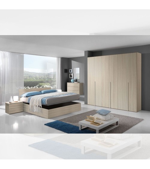 Letto matrimoniale contenitore Manitoba olmo