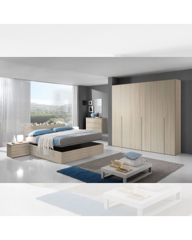 Letto matrimoniale contenitore Manitoba olmo