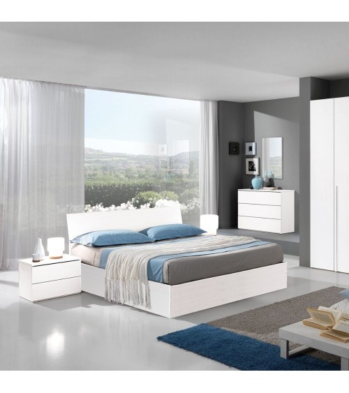Letto matrimoniale contenitore Manitoba bianco