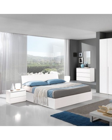 Letto matrimoniale contenitore Manitoba bianco