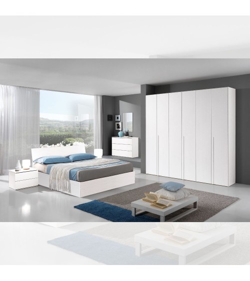Letto matrimoniale contenitore Manitoba bianco