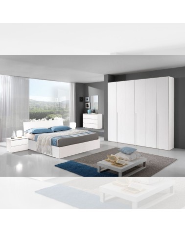 Letto matrimoniale contenitore Manitoba bianco